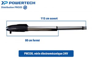 Vérin électromécanique pour portail battant