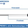 PW200 R, vérin électromécanique 24V